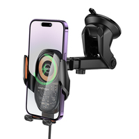 Hoco HW34 Qi 15W Chargeur rapide sans fil Support de téléphone sans fil pour voiture pour iPhone pour Samsung pour Xiaomi Compatible Qi Induction