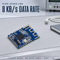 Bluetooths Module BLE 4.2 Transparent Transmission UART IIC Serial Wireless Module 8KB/s 115200 Baud for Smart Home IoT
