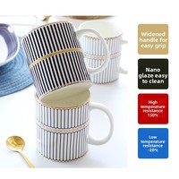 Mug Keramik Bone China dengan Tutup dan Sendok, Kotak Hadiah, Gaya Amerika, Mug Kopi, Desain Bunga Panggang Suhu Tinggi, Pola Kawat
