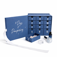Boîtes de calendrier de l'avent en carton personnalisées de luxe Kexin faites à la main avec 12 tiroirs, numéros et logo en feuille d'argent