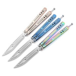 <strong>Butterfly</strong> Training <strong>Knife</strong> 420 - Blade Without sharp Edge, Zinc Alloy Handle, Foldable Practice Multi-functional <strong>Knife</strong> - Product Image 3