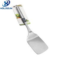 Logo personnalisé, design robuste, ustensile de cuisine de qualité supérieure, style chinois, spatule à crêpes en acier inoxydable avec poignée ergonomique