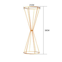 Support à fleurs moderne en fer métallique blanc/doré 50/70cm, décoration de table pour mariage et événements