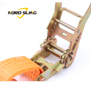 Logo personalizzato di alta qualità 2 pollici 5 cm 5 Ton cintura in poliestere Auto retrattile cricchetto cravatta verso il basso cinturino - Product Image 6