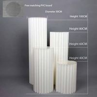 Nouvelles colonnes romaines décoratives en papier pliable, cylindres pour centres de table de mariage, présentoirs pour stations de desserts