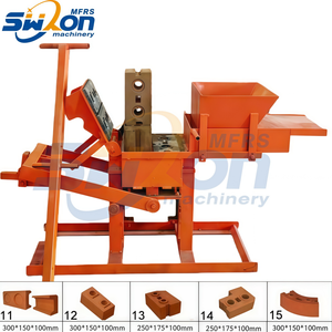 เครื่องทำบล็อกดินเหนียวแบบใช้มือ ขายดี เป็นมิตรกับสิ่งแวดล้อม ประหยัดพลังงาน พร้อมแม่พิมพ์ที่เปลี่ยนได้ในไนจีเรีย - Product Image 2