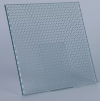 Verre décoratif à motif alvéolé givré pour la confidentialité, idéal pour les cloisons intérieures, les murs de bureau et les douches de salle de bain