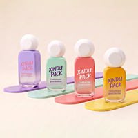 Ensemble d'emballages cosmétiques à dégradé de couleurs uniques, pot de crème pour le visage vide imprimé sur mesure, flacon de lotion en verre pour soins de la peau avec pompe