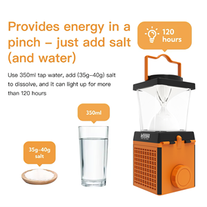 Linterna LED para acampar, batería libre de químicos, lámpara de agua salada para el hogar y el exterior, esencial para caminar de noche e iluminación de coche, falla de energía - Product Image 4