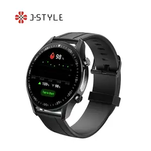 Atacado tela de toque fitness rastreador, eletrônico redondo inteligente ecg sono rastreamento de moda smartwatch