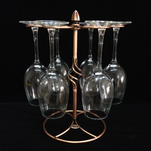 Portavasos colgante de hierro creativo de estilo europeo, soporte para copa de vino tinto con técnica de chapado, barra KTV, adorno colgante invertido - Product Image 1