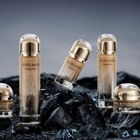 Ensembles d'emballages cosmétiques de luxe 30ml 50ml 100ml, pot de crème de maquillage noir dégradé, flacon de fond de teint liquide en verre avec pompe