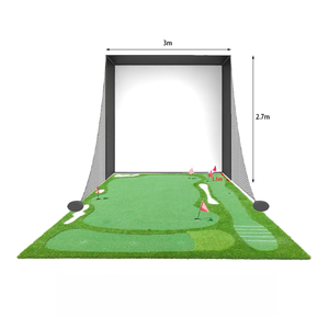 <span class=keywords><strong>Simulateur</strong></span> <span class=keywords><strong>de</strong></span> <span class=keywords><strong>golf</strong></span> virtuel intérieur/extérieur 10x9 pieds avec structure en aluminium et écran HD double couche résistant aux impacts pour la maison - Product Image 5
