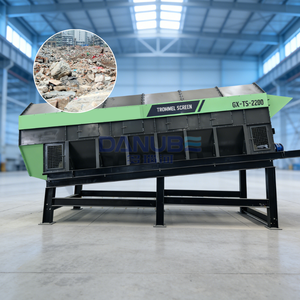 Machine de tri des déchets solides municipaux, tambour de compostage organique, crible à rouleaux avec moteur et roulement, taux de séparation élevé - Product Image 1