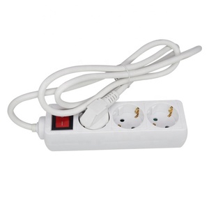 Prise multiple allemande 3 voies, 4 voies, 5 voies, 6 voies avec interrupteur, sans port de charge USB, avec longueur de câble personnalisé<span class=keywords><strong>e</strong></span> - Product Image 5