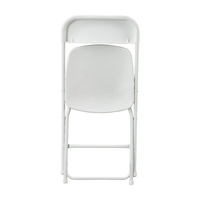 Chaise pliante en HDPE blanche/noire - Sièges modernes pour salon et fêtes, fournisseurs de tables et de chaises d'extérieur