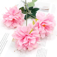 Fleur de rose artificielle en soie de chine 3 têtes fleur de pivoine rose pour l'obtention du diplôme de noël saint valentin nouvel an décor de mariage