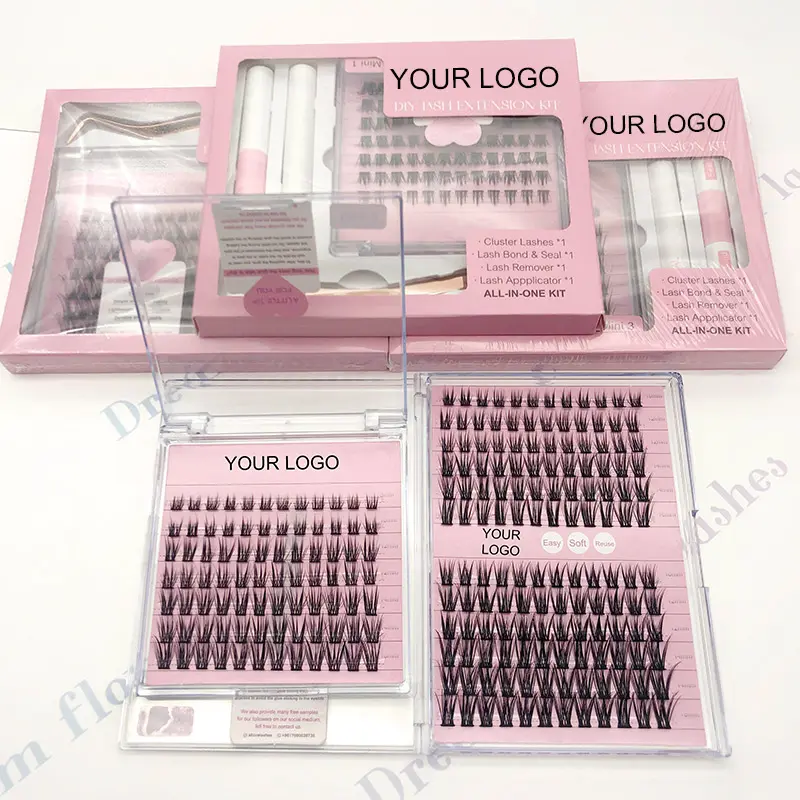 Diy lashes segmented kit individual eyelash extensions clusters cluster lashes