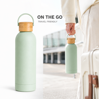 Bouteille d'eau isotherme en acier inoxydable de 34 oz avec revêtement en caoutchouc mat, pour boissons chaudes et froides, idéale pour le camping en extérieur (vente en gros)