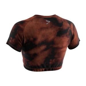 Camiseta Deportiva Sexy Personalizada para Mujer, Top Corto de Secado Rápido, Manga Corta, para Yoga, con Efecto Push-Up - Product Image 2