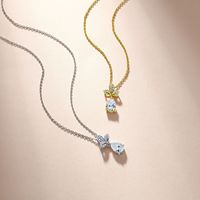 Collier en argent S925 avec moissanite, style forêt, en forme de feuille, goutte d'eau, chaîne de clavicule haut de gamme, luxe léger