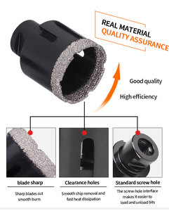 Scies cloches diamantées soudées sous vide de différentes tailles <span class=keywords><strong>pour</strong></span> la découpe à sec de carreaux, porcelaine, céramique, granit, marbre - Product Image 5
