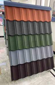 Toiture en métal revêtue de pierre <span class=keywords><strong>à</strong></span> bon prix Tuiles romaines <span class=keywords><strong>peu</strong></span> profondes Tuiles durables pour usage résidentiel et commercial - Product Image 4