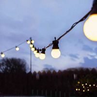5m 10m câble en caoutchouc incassable G50 Globe boules ampoules clair laiteux coloré extérieur guirlandes lumineuses pour jardin Bistro café vacances