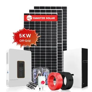 Yangtze Factory Price 5000w Solar Systems Complete Hybrid Solar System 5kw Solar Power Kit Price