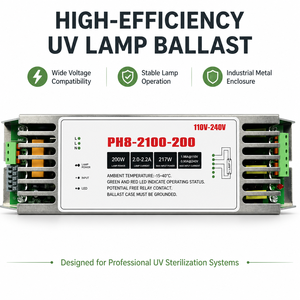 <span class=keywords><strong>Ballast</strong></span> électronique pour lampe UV PH8-2100-200 200W, 110V-240V, large plage de tension, pour système de stérilisation UV professionnel - Product Image 1