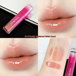 ลิปกลอสเนื้อมันวาวรูปหัวใจ ไอซ์ชูการ์ลิป ฮันนี่มิเรอร์วอเตอร์กลอส ปากอิ่มฟู ใช้ง่าย ไม่เหนียวเหนอะหนะ - Product Image 6