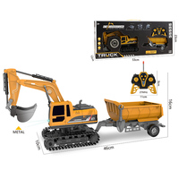 Nouveauté : Camion benne excavatrice télécommandé 6 canaux 27 MHz à l'échelle 1:22, prêt à l'emploi, cadeau pour garçon, jouet véhicule d'ingénierie pour enfants