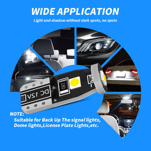 Super Bright <strong>T10</strong> Led <strong>Bulb</strong> W5W Error Free Led Interior <strong>Auto</strong> <strong>Bulb</strong> W5w 194 158 12v 5w <strong>T10</strong> Led for License Plate Light - Product Image 6