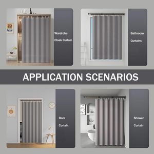 <span class=keywords><strong>Tringle</strong></span> à <span class=keywords><strong>rideau</strong></span> de douche pliable et réglable sans perçage, porte-vêtements mural, gain de place, salle de bain, balcon, vente flash CF - Product Image 6
