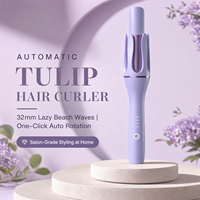 Alat Pengeriting Rambut Otomatis 32mm Terbaru, Kontrol Suhu 4 Tingkat, Keramik, Aman Anti Panas, Alat Penata Rambut Keriting