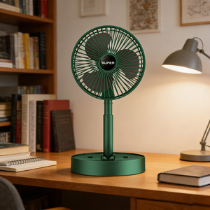 Super Mini <b>Desk</b> Fan Rechargeable USB Portable <b>Foldable</b> Silent DC Motor For Home Student Dormitories - Product Image 3