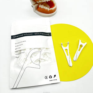 Hilo <span class=keywords><strong>dental</strong></span> portátil personalizado para adultos, palillo de dientes, material de bambú y nailon biodegradable con sabor a menta para el cuidado bucal y la limpieza - Product Image 6