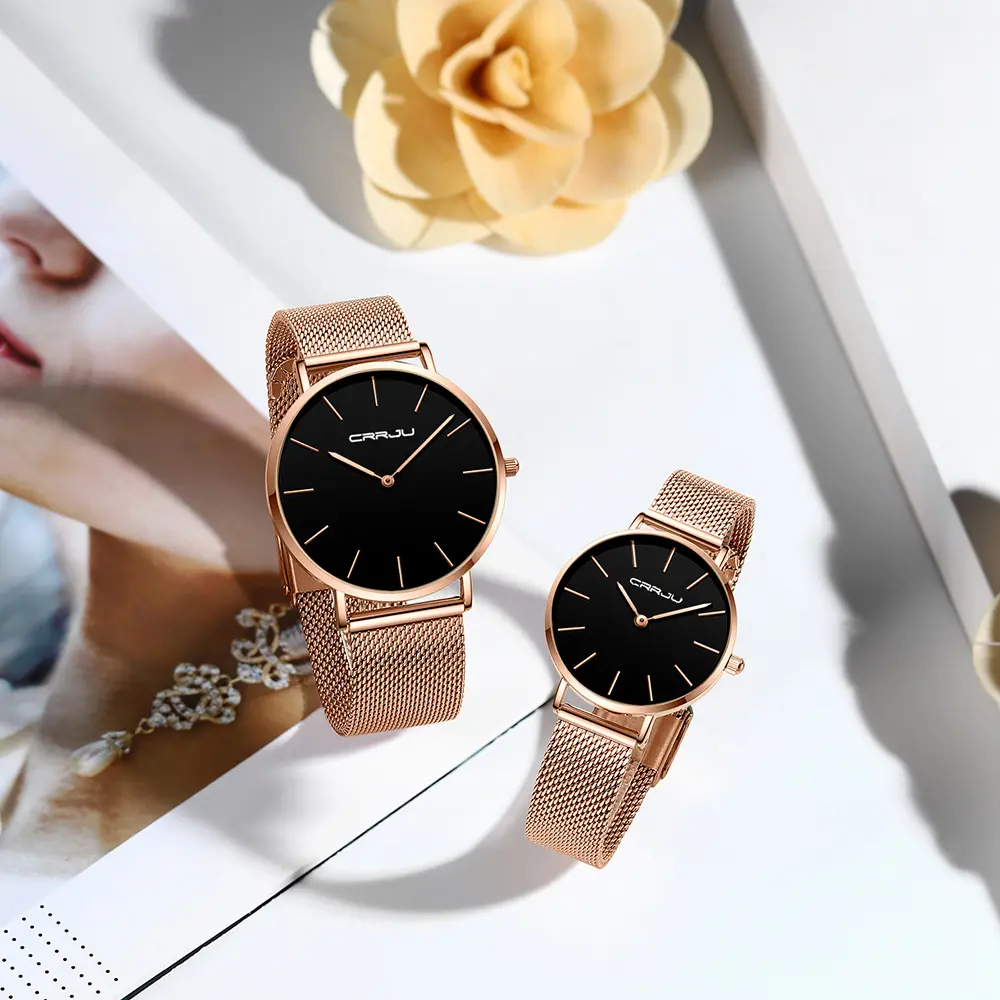 China Factory Custom Logo Couple Fashion JAPAN Quartz movement Wrist Low MOQ Clock For Lover Hand Watch