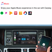 Caja Inalámbrica con Apple CarPlay y Android Auto, Control por Voz, Cámara de Aparcamiento para Range Rover Evoque, Jaguar XF, XE, Detector de Radar USB 1