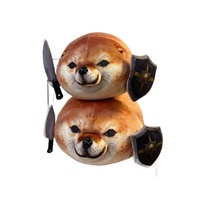 Nouvelle Peluche Chien My Knife and Shield Transfrontalière en Polyester avec Rembourrage en Coton PP 31cm-50cm 14 Ans et plus Unisexe