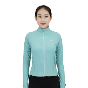 Veste de sport extensible à fermeture éclair pour trous de pouce pour la randonnée et le port en toutes saisons par unisexe - Product Image 1