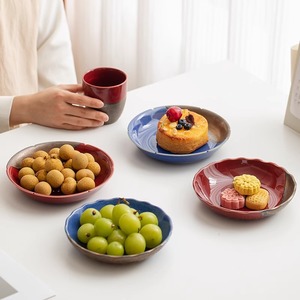 <b>Ceramic</b> Dessert <b>Plate</b> Flower Shape Handmade Modern Luxury Design For Party Home Use - Product Image 2