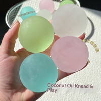 Balle Squishy en PVC Faite à la Main, Style Peau Glacée Mate, à Rebond Lent, Parfumée au Sucre de Malt et à l'Huile de Coco, pour Fêtes, Transfrontalière
