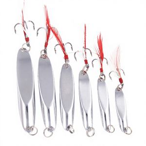 Señuelo de Cuchara Ytqhxy Silver Glow 7 10 15 20 30 40g, Cebo de Fondo para Pesca de Peces de Agua Salada, Etiqueta Privada Licenciada XY-466 - Product Image 1