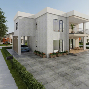 Casa Modular de Acero Ligero de 2 Pisos, 3 Dormitorios, 2 Baños, Ecológica, Inteligente, Prefabricada, para Vivienda, Parque, Escuela, Trabajo, Oficina, Villa - Product Image 1