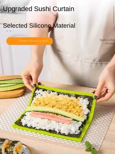 Silicone Hand Roll Sushi <b>Rolling</b> Curtain Japanese Sushi <b>Rolling</b> Tool Easy To Clean No Mildew Sushi <b>Mat</b> Portable - Product Image 6