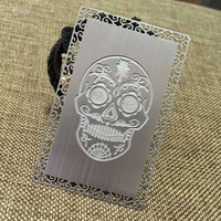 Cartes de Membre Smart VIP Imprimables en Acier Inoxydable, Impression Personnalisée Vierge, Cartes de Visite en Métal Doré