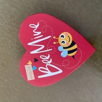Ensemble de boîtes cadeaux en carton personnalisables en forme de cœur, rouge et blanc, à motifs floraux, pour les cadeaux de la Saint-Valentin pour bébés et les anniversaires