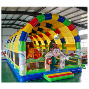 Tobogán Inflable de PVC Resistente con Forma de Mono, <span class=keywords><strong>Castillo</strong></span> Hinchable para Niños con Techo Solar y Soplador - Product Image 3