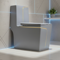 En gros WC intelligent en céramique universel à économie d'eau, cuvette carrée, chasse d'eau à jet automatique par siphon